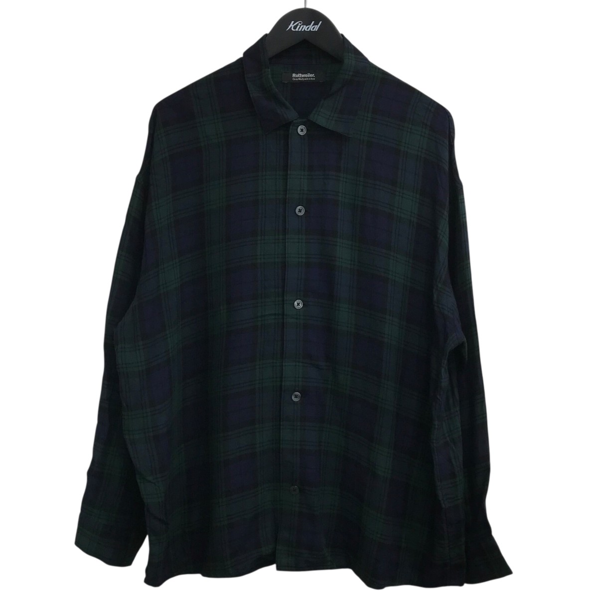 【中古】 ROTTWEILER　 「R9 CHECK SHIRT」 チェックシャツ RW23A0210 グリーン×ネイビー サイズ：M 【260126】（ロットワイラー）
