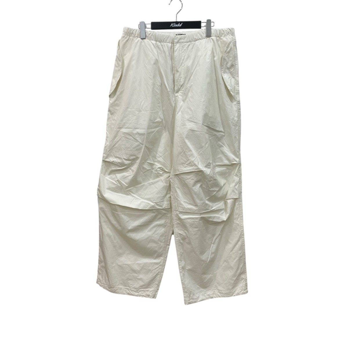 【中古】 JIL SANDER ニーレングスプリーツ　コットンパンツ J21KA0147 ホワイト サイズ：50 【価格見直し】
