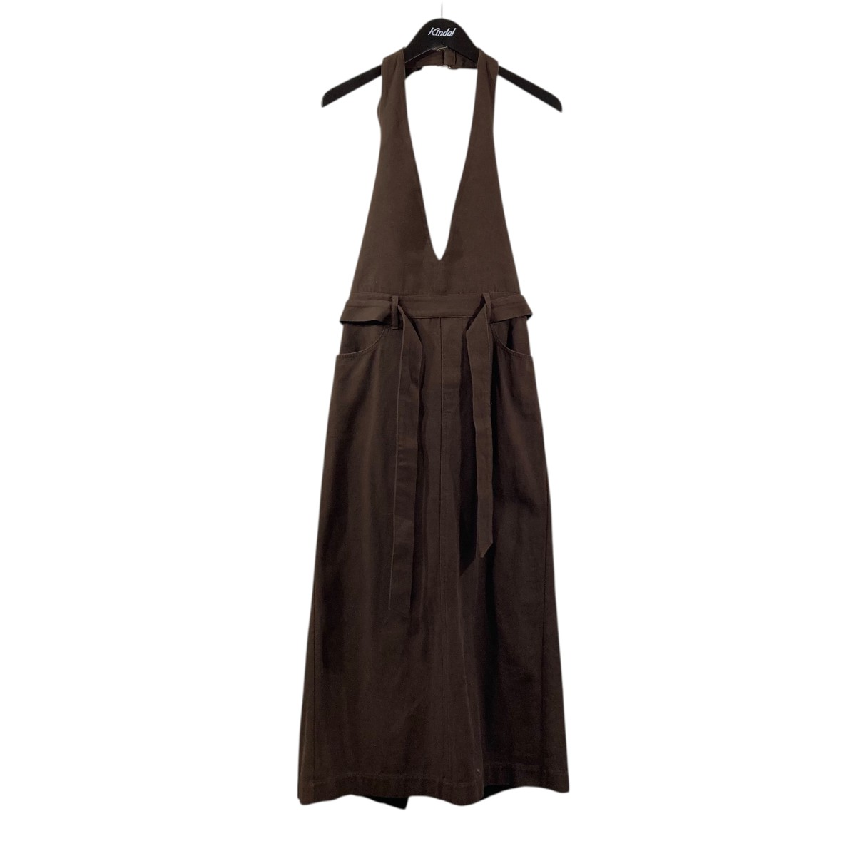 【中古】 CLANE 25SS HALTER NECK LOW WAIST ONEPIECE サロペット 18112-5252 ブラウン サイズ：1 【価格見直し】