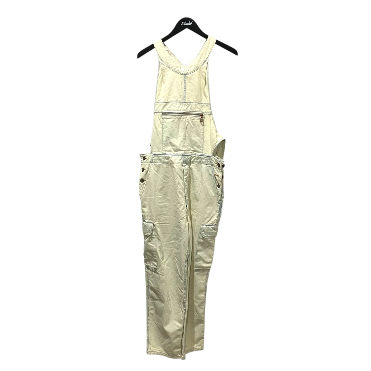 【中古】 PHOTOCOPIEU　 【OVERALL (IOANAH)】 ブリーチオーバーオール 231IAN アイボリー×インディゴ サイズ：38 【260126】（フォトコピュー）