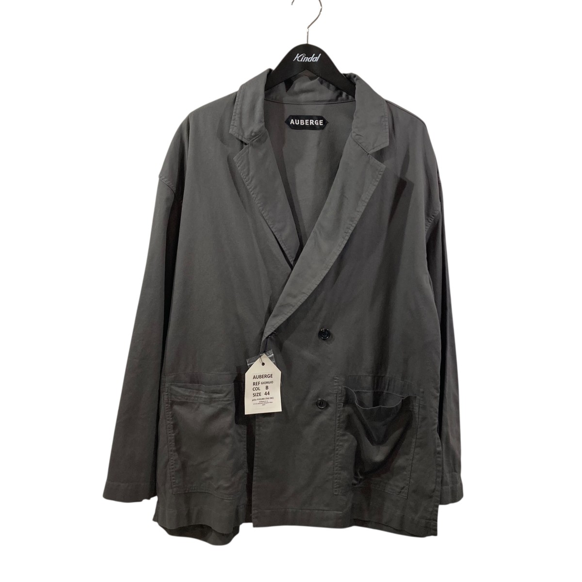 【中古】AUBERGEGIORGIO ダブルジャケット グレー サイズ:44【価格見直し】|ブランド古着のカインドオル