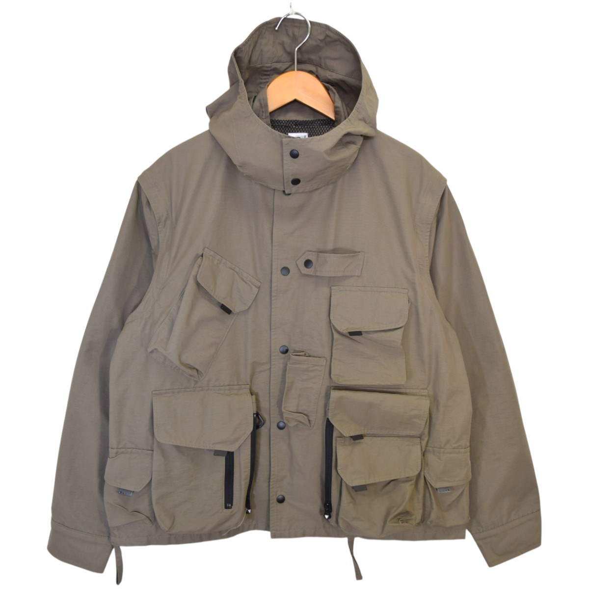 【中古】South2 West8 TENKARA PARKA ナイロン上衣 HM806 カーキ 大きさ：L 【260126】（サウス2酉の方角8）