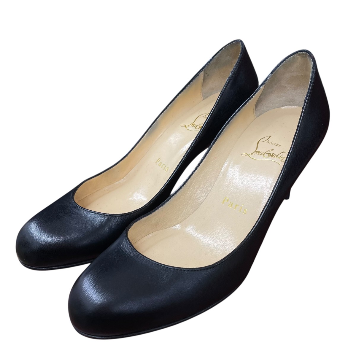 【中古】<br>Christian Louboutin<br>ヒールパンプス ブラック サイズ：35 1/2<br>【価格見直し】