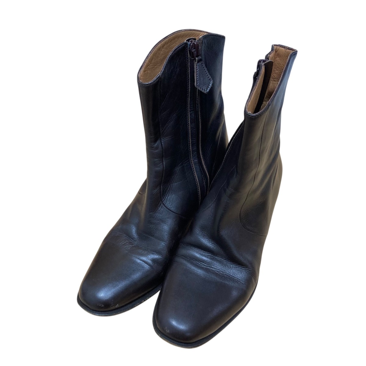 【中古】 HERMES サイドジップブーツ ブラウン サイズ:36 1/2 【270126】(エルメス)