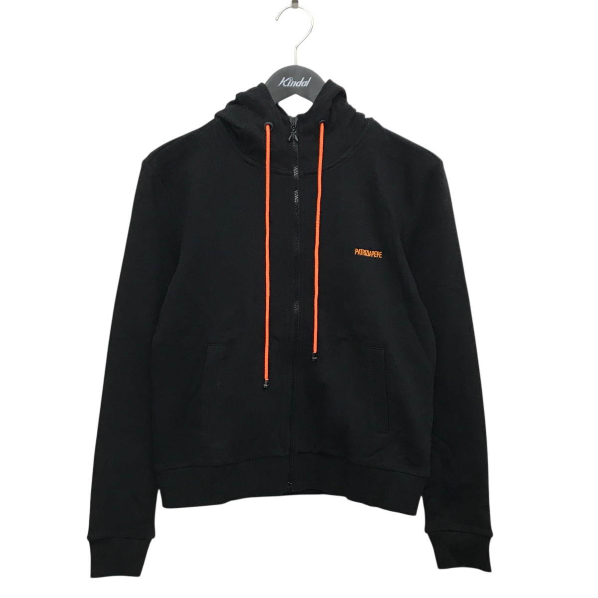 【中古】 PATRIZIA PEPE　 パーカー 8M1128 ブラック×オレンジ サイズ：0 【280126】（パトリッツァ・ペペ）