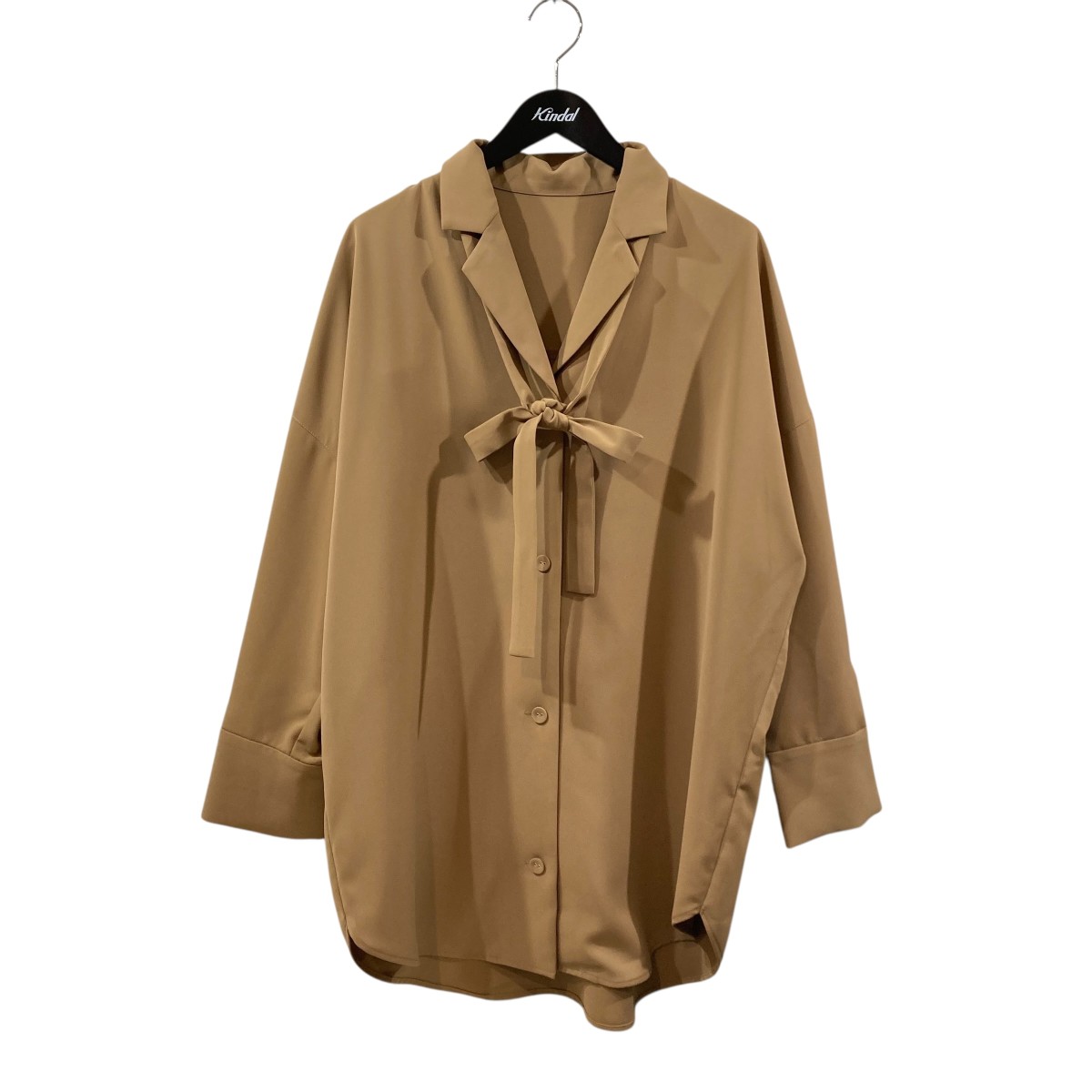 【中古】RIM．ARKLong light round shirt 長袖ブラウス 460ISL30-1801-1 ベージュ サイズ：フリーサイズ【価格見直し】｜ブランド古着のカインドオル