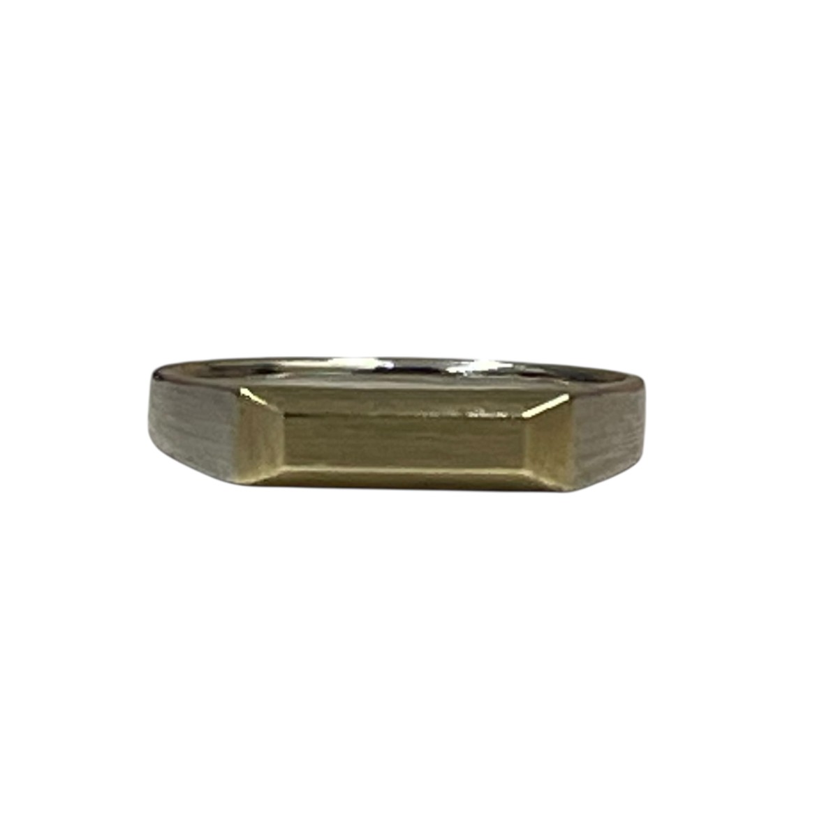【中古】 Simmon　 SV ＆10K SIGNET RING FLAT リング シルバー サイズ：3号 【280126】（シモン） 16,315円