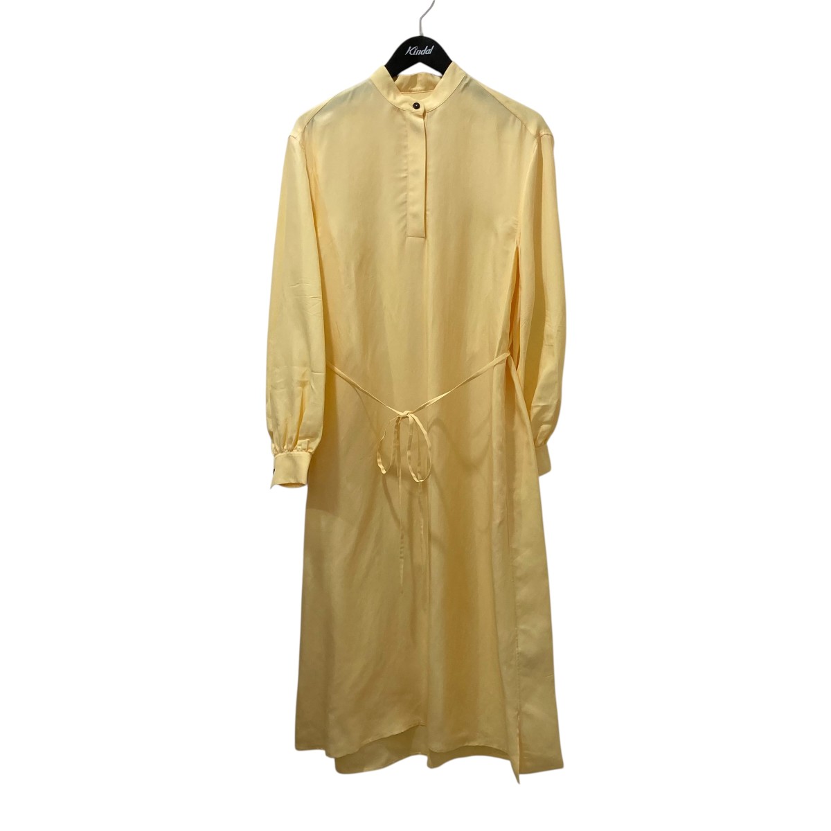 【中古】 JIL SANDER ノーカラーシャツワンピース J02CT0013 イエロー サイズ：32 【価格見直し】