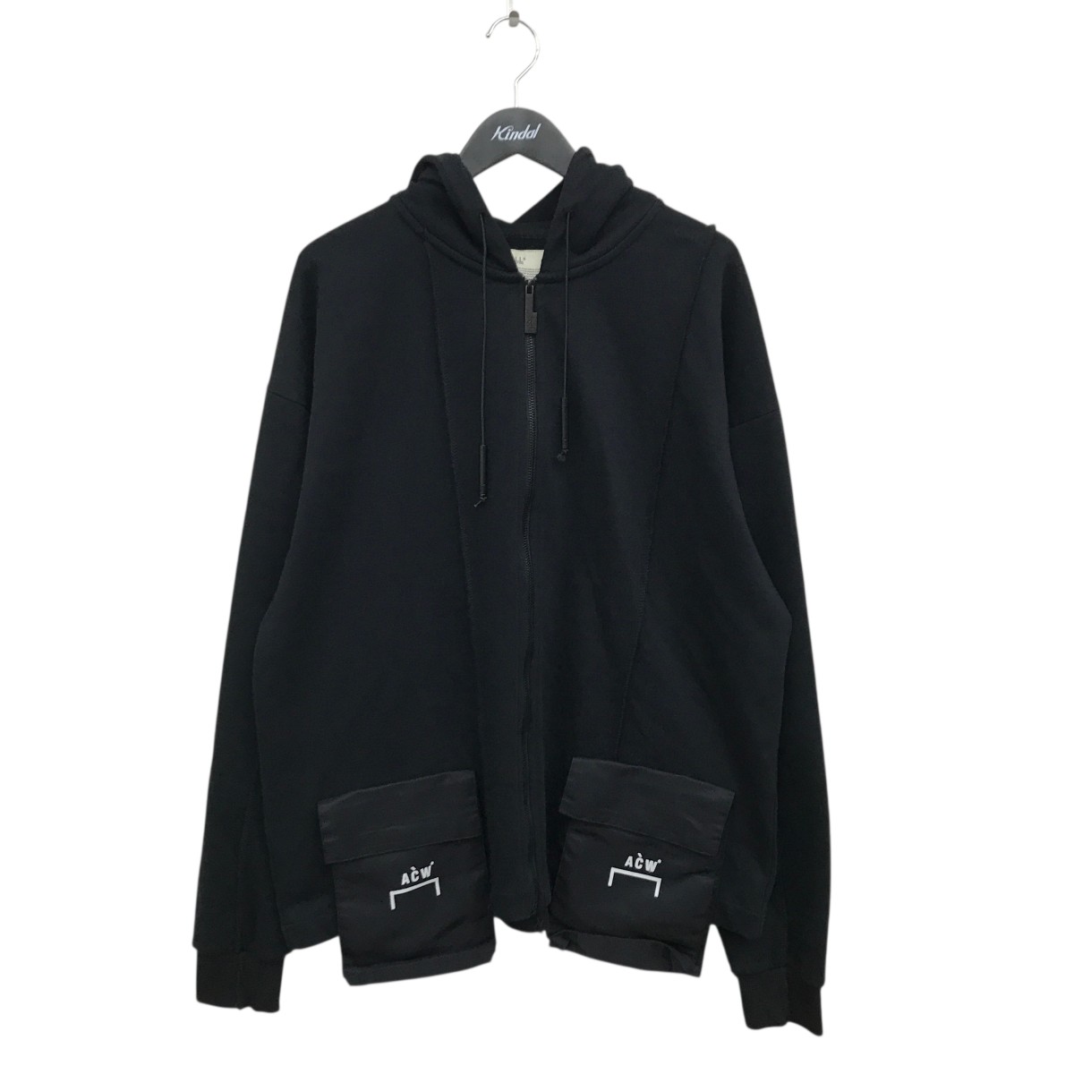 【中古】A-COLD-WALL ジップパーカー 黒いこと 大いさ：XL 【290126】（アコールドウォール） スウェット・トレーナー-トップス-メンズファッション