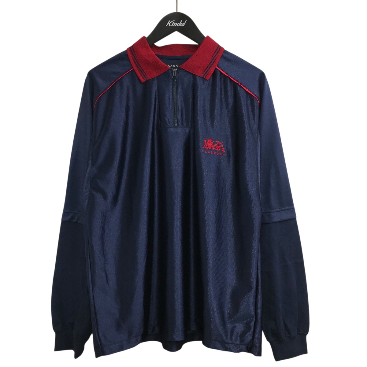 【中古】 COGNOMEN　 「LAYERED FOOTBALL UNIFORM SHIRT」 フットボールTシャツ UN TEE U01 ネイビー×レッド サイズ：M 【300126】（コグノーメン）