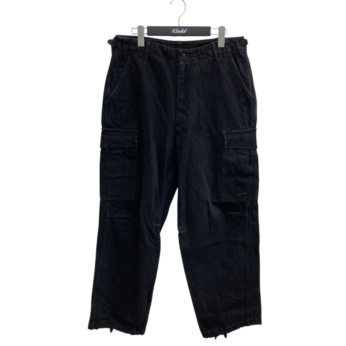 25AW】comoli ベルテッドデニム パンツ ブラック サイズ 1 コモリ