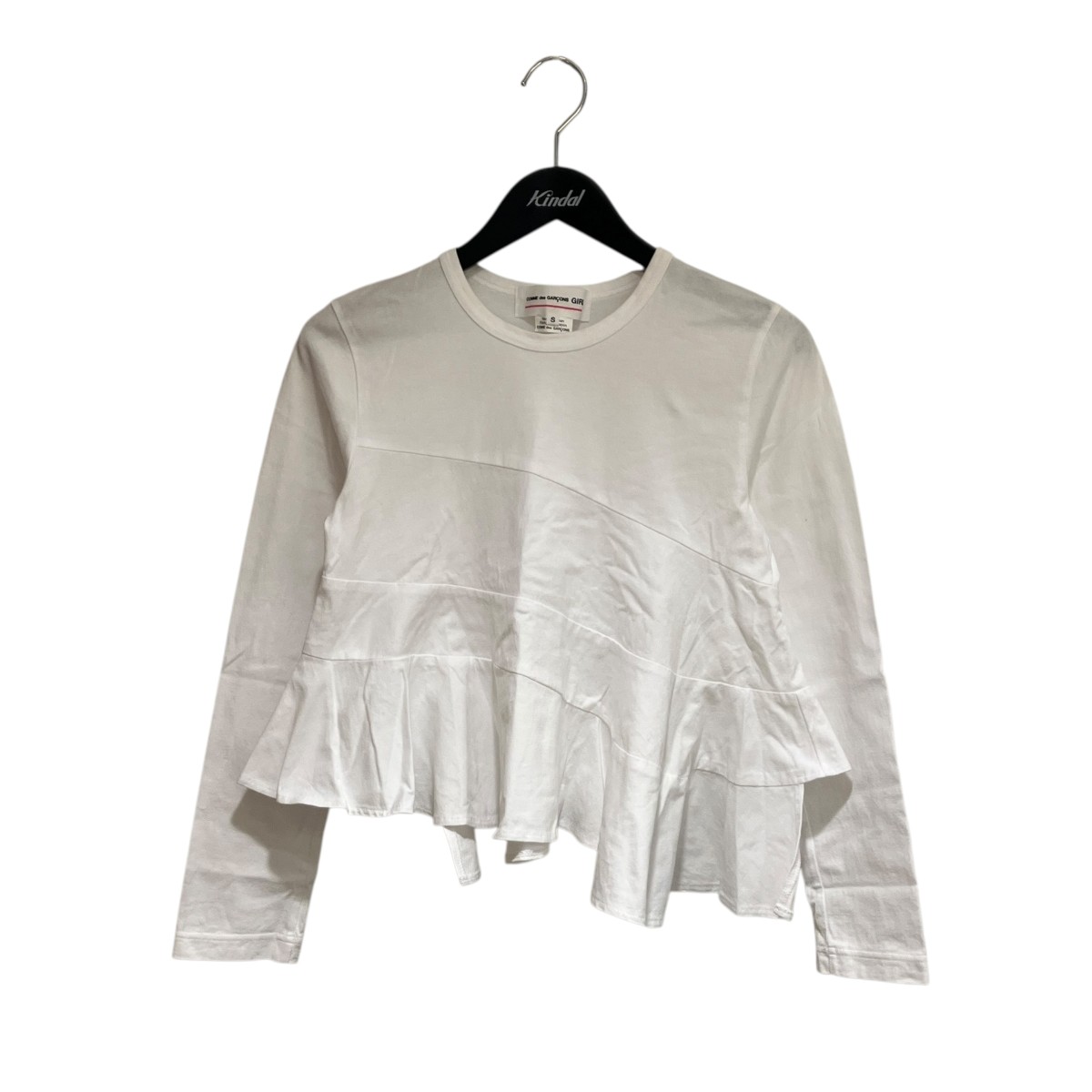 【中古】 COMME des GARCONS GIRL　 長袖カットソー ND-T005 ホワイト サイズ：S 【290126】（コムデギャルソンガール）