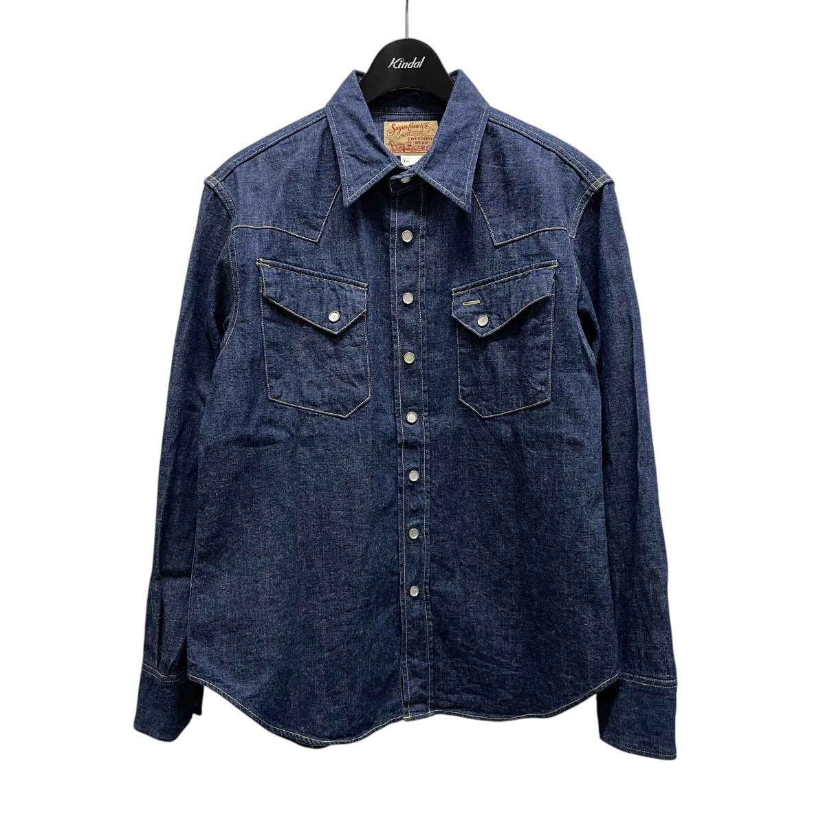 【中古】 SUGAR CANE　 BLUE DENIM WESTERN SHIRT デニムシャツ SC28190 インディゴ サイズ：15 【300126】（シュガーケーン）