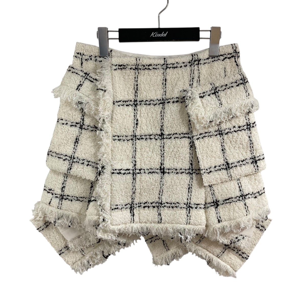 【中古】 sacai　 ツイードスカート ホワイト×ホワイト サイズ：2 【300126】（サカイ）