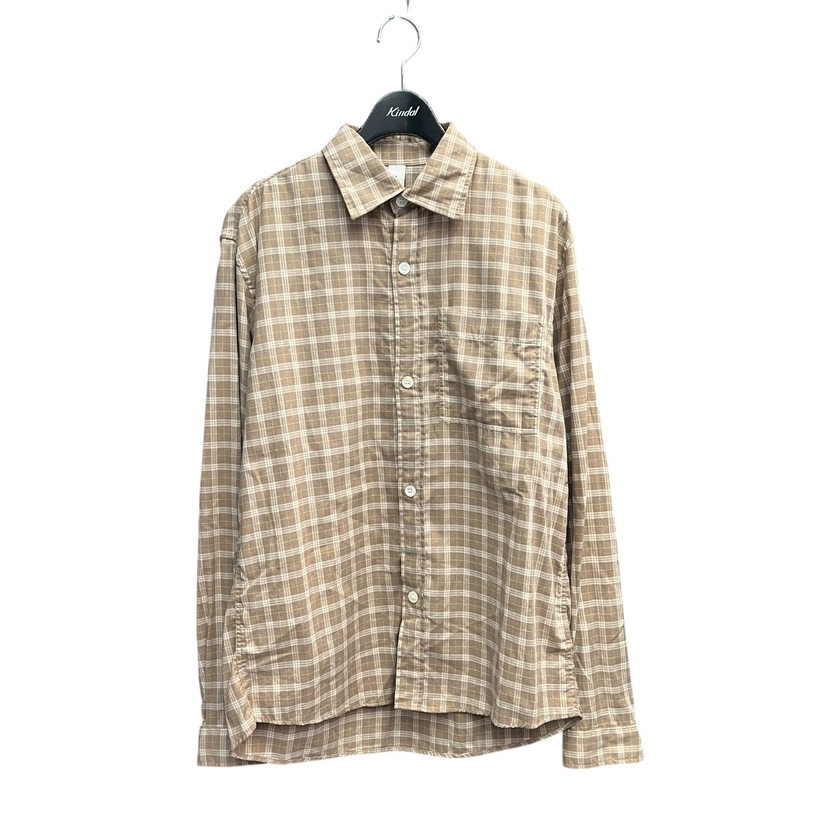 【中古】 ANOTHER ASPECT チェックシャツ ブラウン サイズ：XS 【価格見直し】