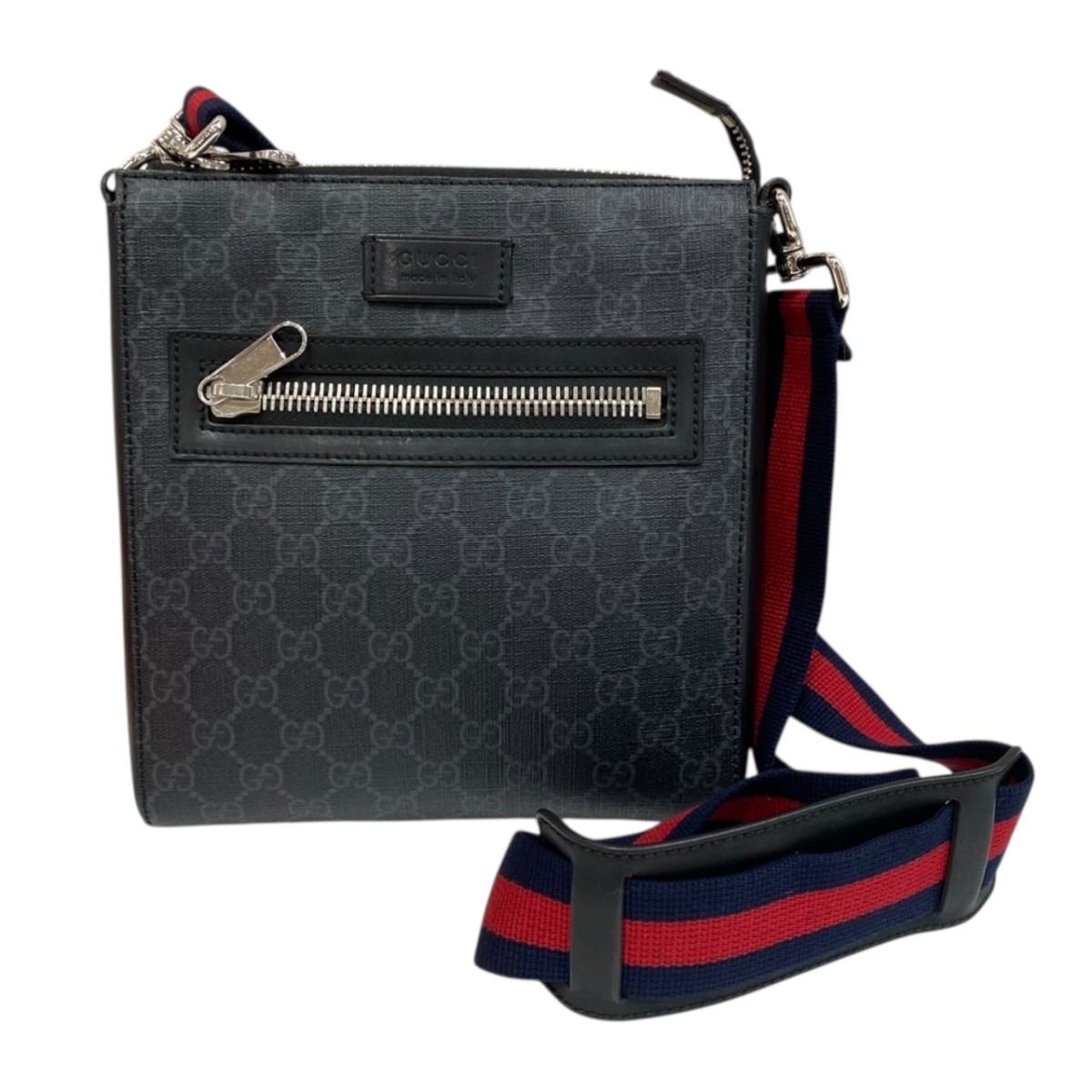 【中古】GUCCI GGスプリームショルダーバッグ 黒いこと 【300126】（グッチ）