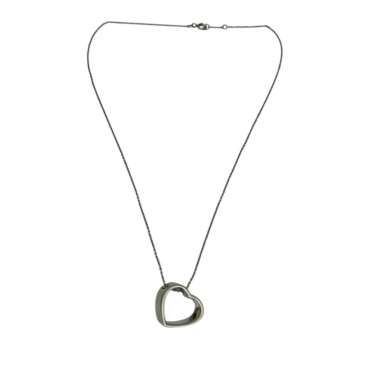【中古】 Tiffany ＆ Co．　 ジオメトリックハート ネックレス シルバー 【310126】（ティファニー）