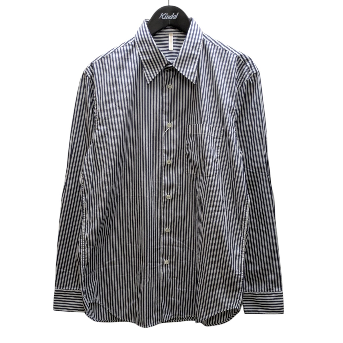 【中古】 SUNFLOWER　 ADRIAN SHIRT SUNFLOWER 長袖ストライプシャツ ブルー×ホワイト サイズ：M 【310126】（サンフラワー）