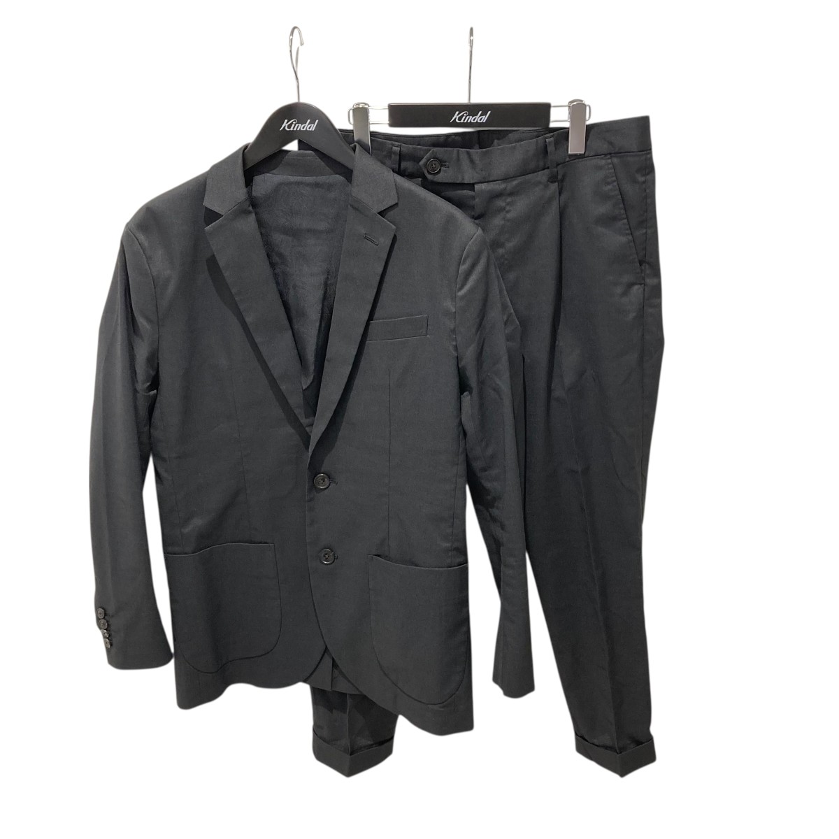 【中古】 1piu1uguale3 COMFY JKT COMFY SLACKS STRETCH RAMIE TROPICAL セットアップスーツ MRB615/MRP567 ブラック サイズ:VI 【310126】(ウノピゥウノウグァーレトレ)