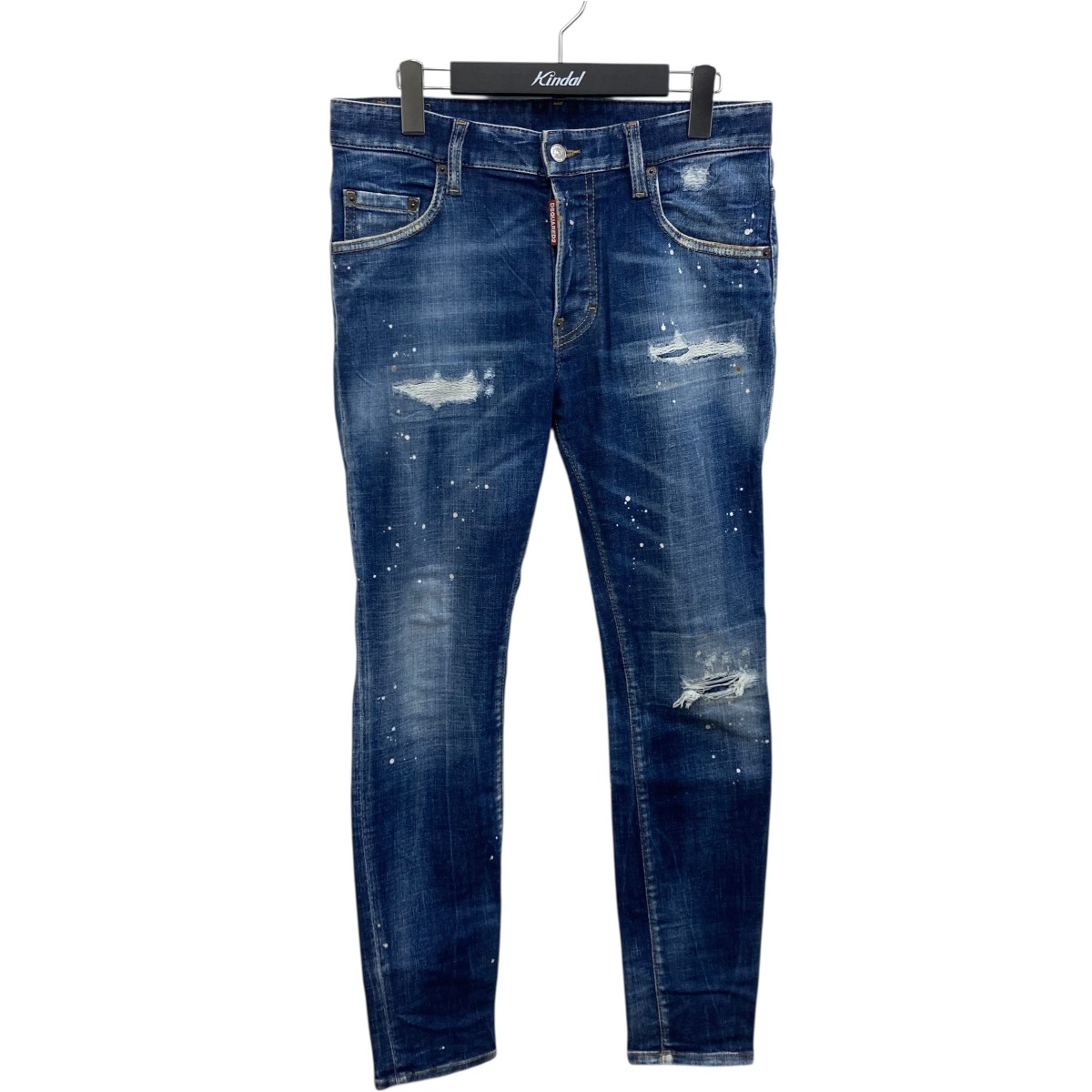 【中古】DSQUARED2ペンキダメージデニム インディゴ サイズ：44【価格見直し】｜ブランド古着のカインドオル