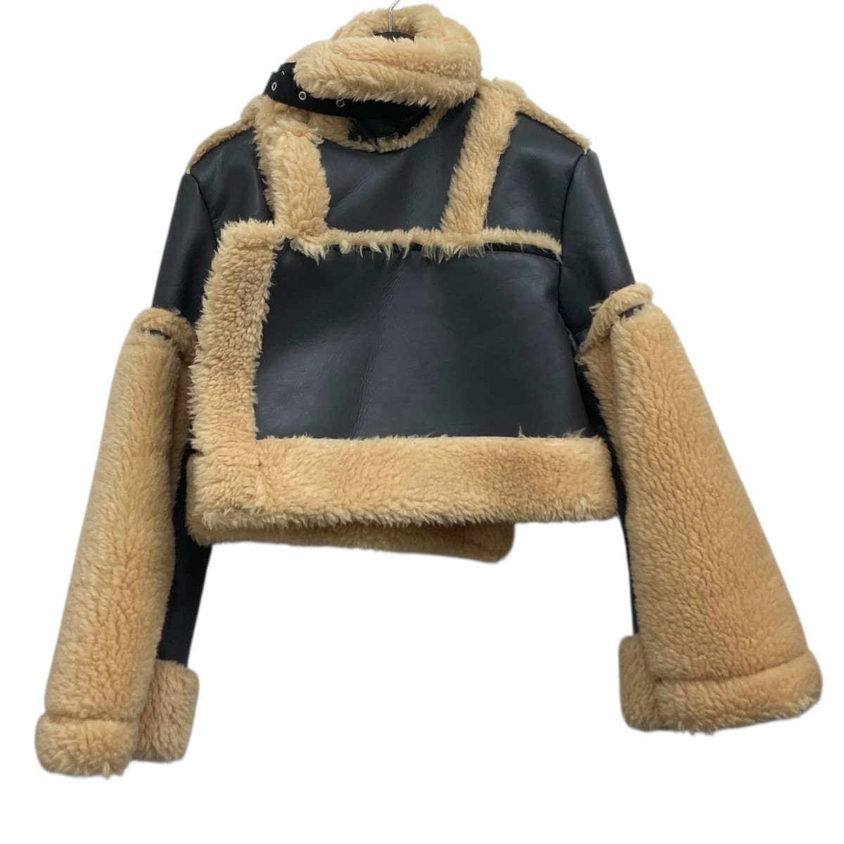 楽天市場】sacai サカイ 23AW Faux Fur & Leather Belted Coat リブ