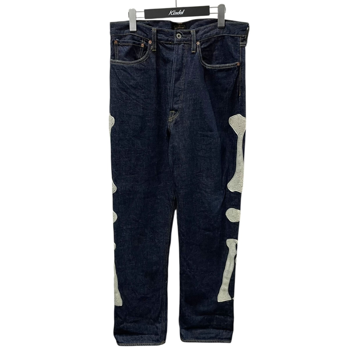 【中古】KAPITALホーン刺繍デニムパンツ 12．5oz Denim Mexican Tuxedo 5P OKAGILLY 12．5オンス デニム メキシカンタキシード ファイブポケット オカギリー EK-1528LPA インディゴ サイズ：34【価格見直し】｜ブランド古着のカインドオル