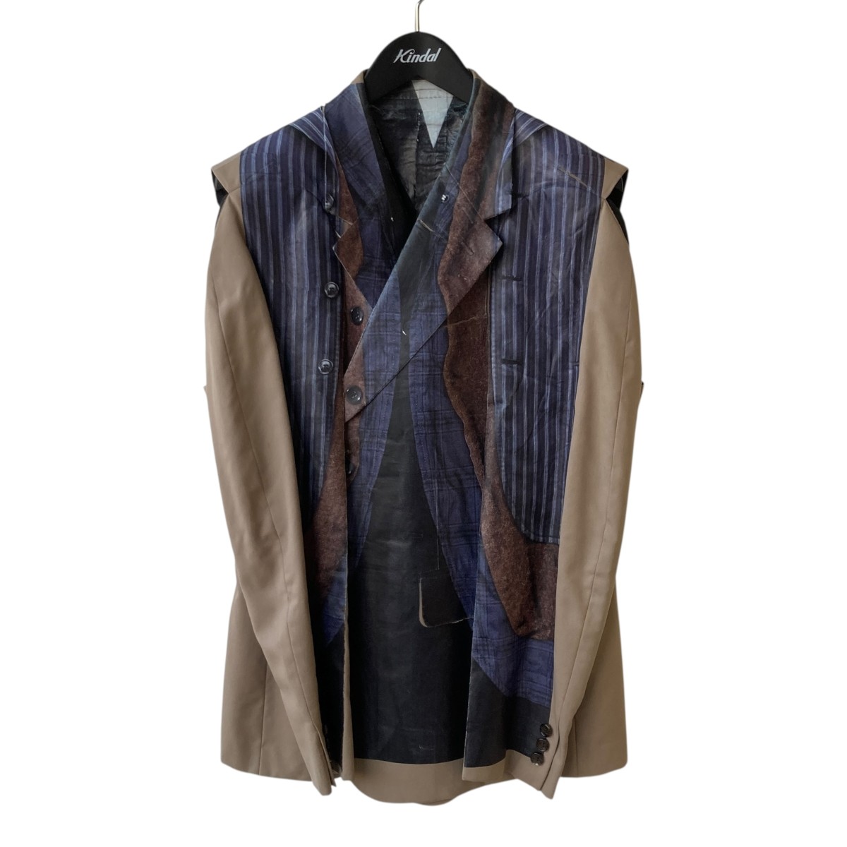【中古】COMME des GARCONS HOMME PLUS 24SS sleeveless blazer テーラードジャケット PM-J024 ベージュ 大きさ：S 【010226】（コムデギャルソンオムプリュス）