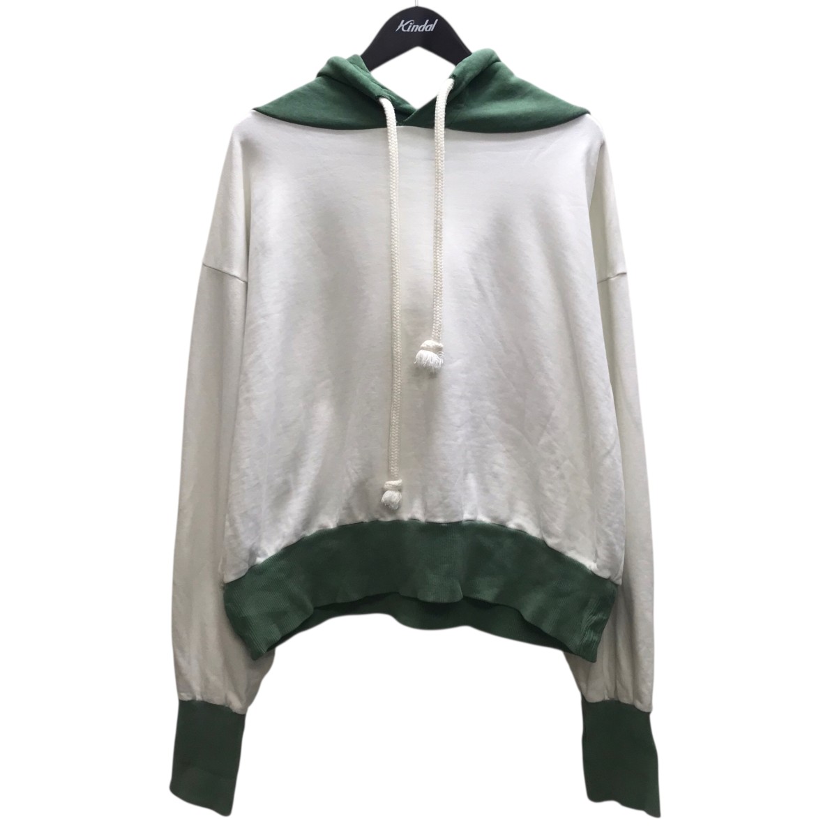 【中古】\u003cBR\u003eKOOKY ZOO×POGGY THE KID\u003cBR\u003eティーシャツパーカー 白いこと×緑であること 大きさ：2\u003cBR\u003e【必要経費思いかえす】