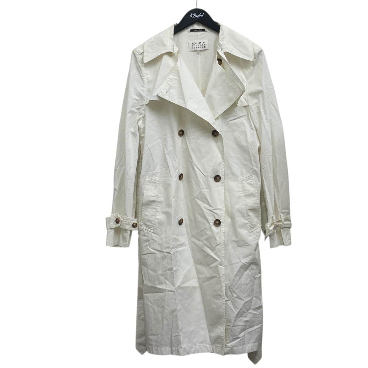 楽天市場】Maison Margiela ピーチコットン トレンチ コート 42