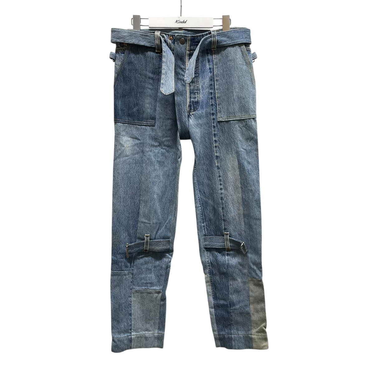 【中古】 UNUSED REMAKE BONDAGE DENIM PANT デニムパンツ UW0498 インディゴ サイズ:F 【010226】(アンユーズド)