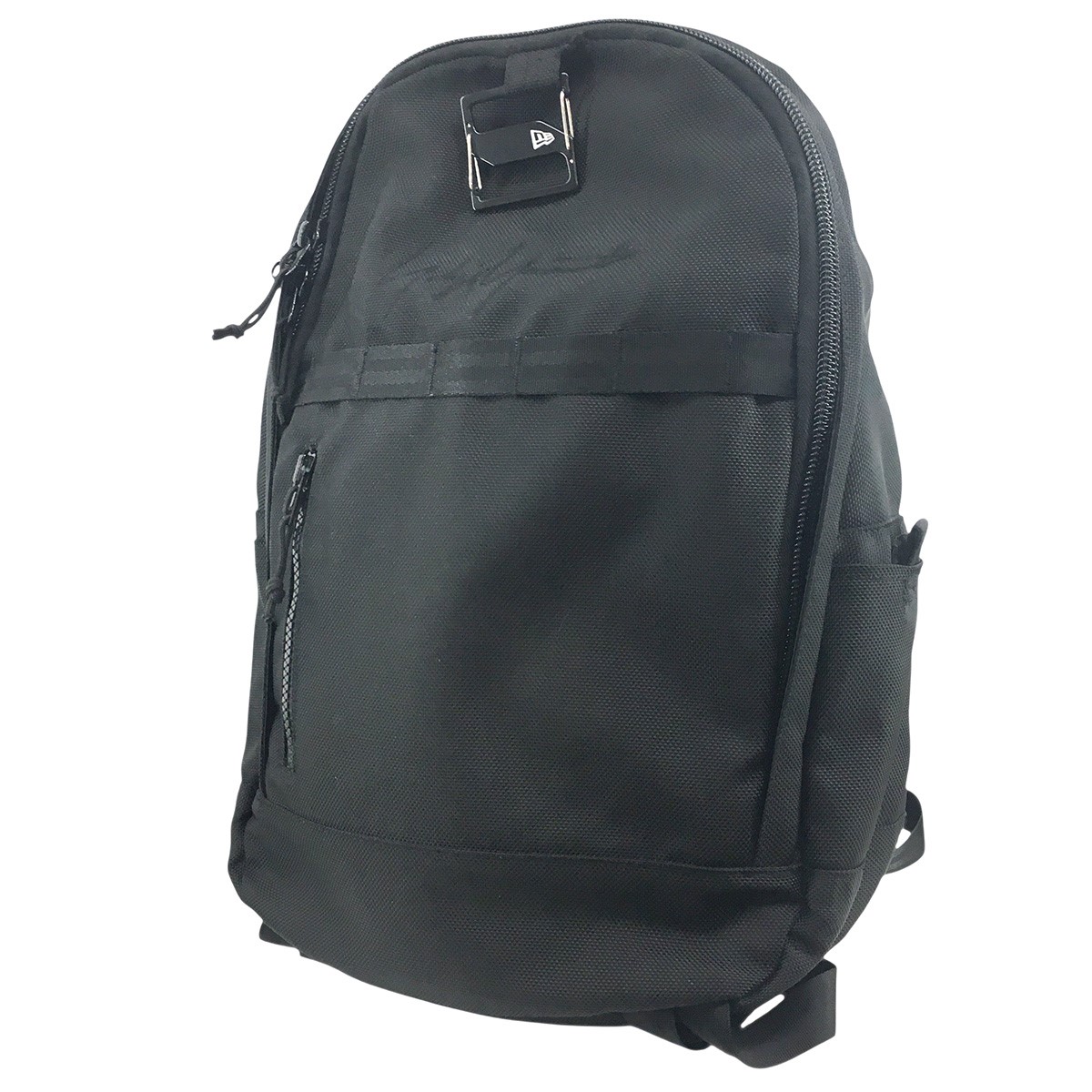 【中古】 YOHJI YAMAMOTO×New Era ロゴ ナイロン バックパック リュック ブラック 【価格見直し】