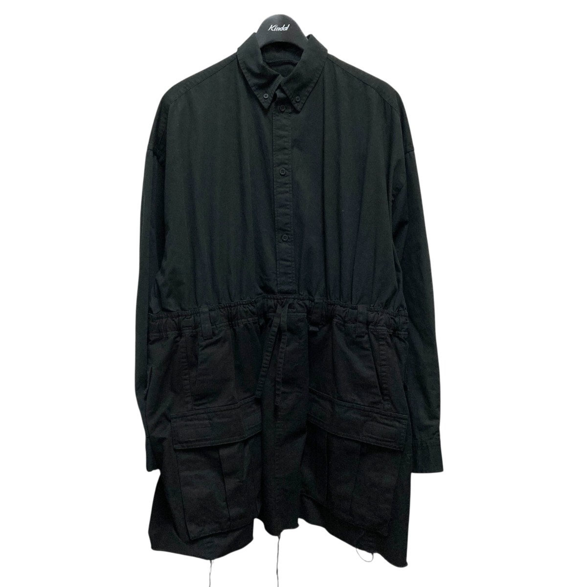 【中古】BALENCIAGAPatched Cargo Shirt カーゴシャツ 720102 TNP04 ブラック サイズ：1【価格見直し】｜ブランド古着のカインドオル