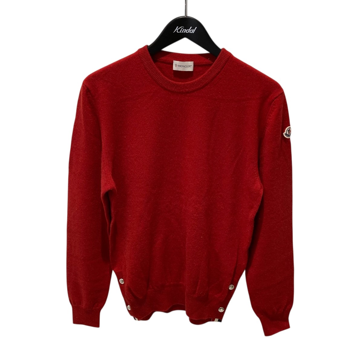 【中古】MONCLER MAGLIONE TRICOT GIROCOLLO  クルーネックニット レッド サイズ：M 【020226】（モンクレール）