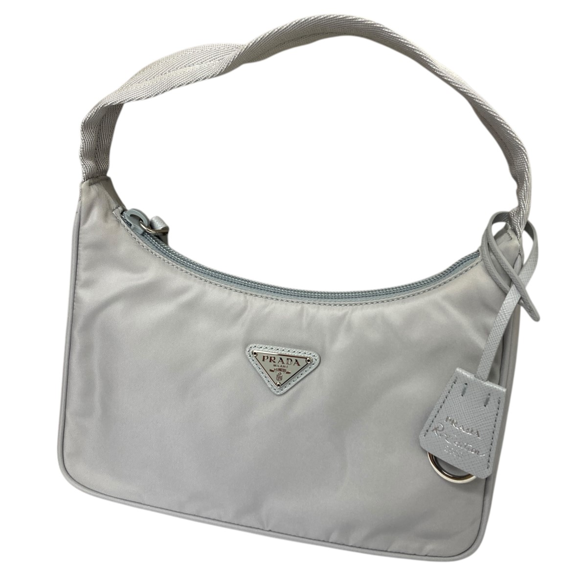 【中古】PRADA リナイロンハンドバッグ 薄墨色 大いさ：- 【020226】（プラダ）