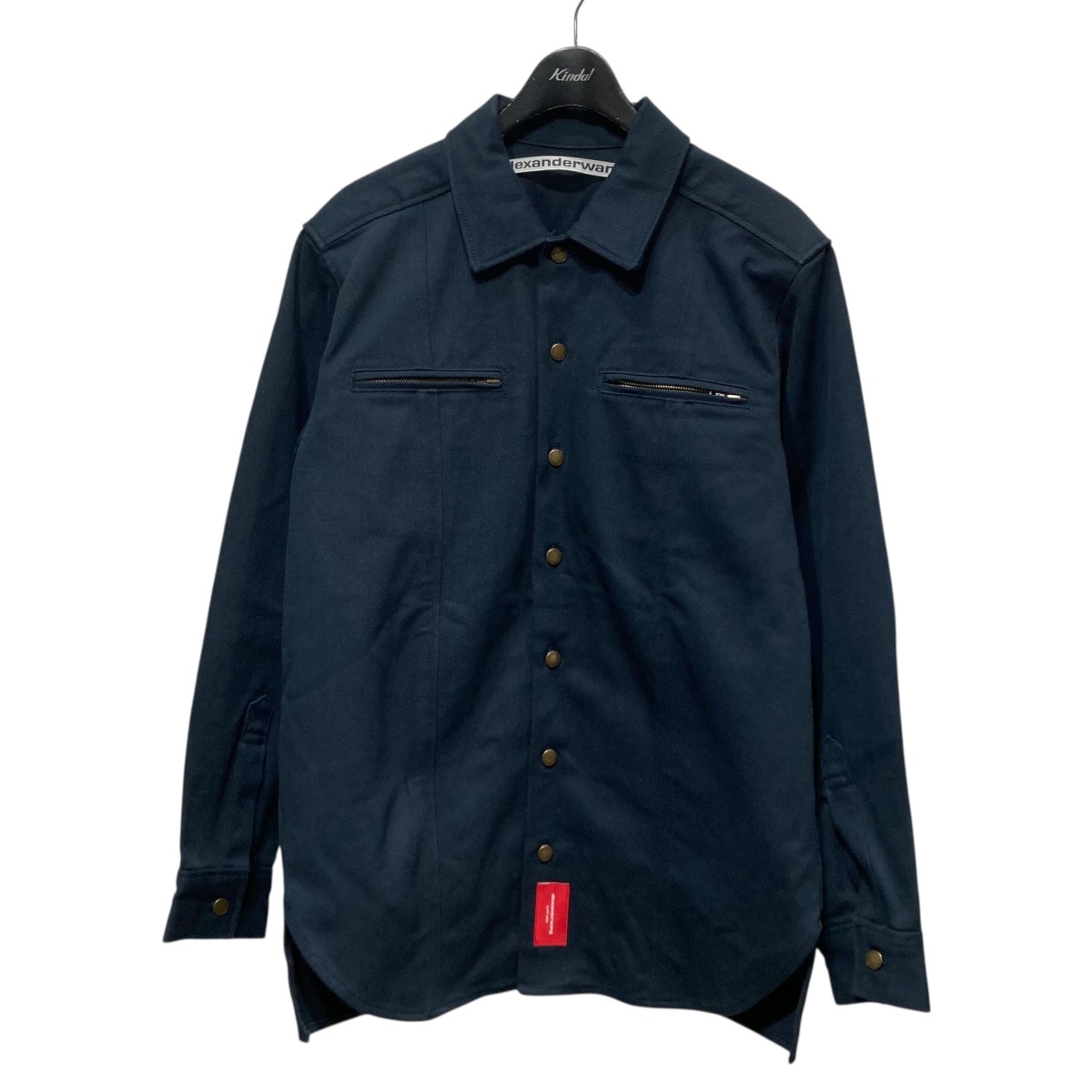【中古】 ALEXANDER WANG　 ワークシャツ UWC1222346 ネイビー サイズ：S 【020226】（アレキサンダーワン）