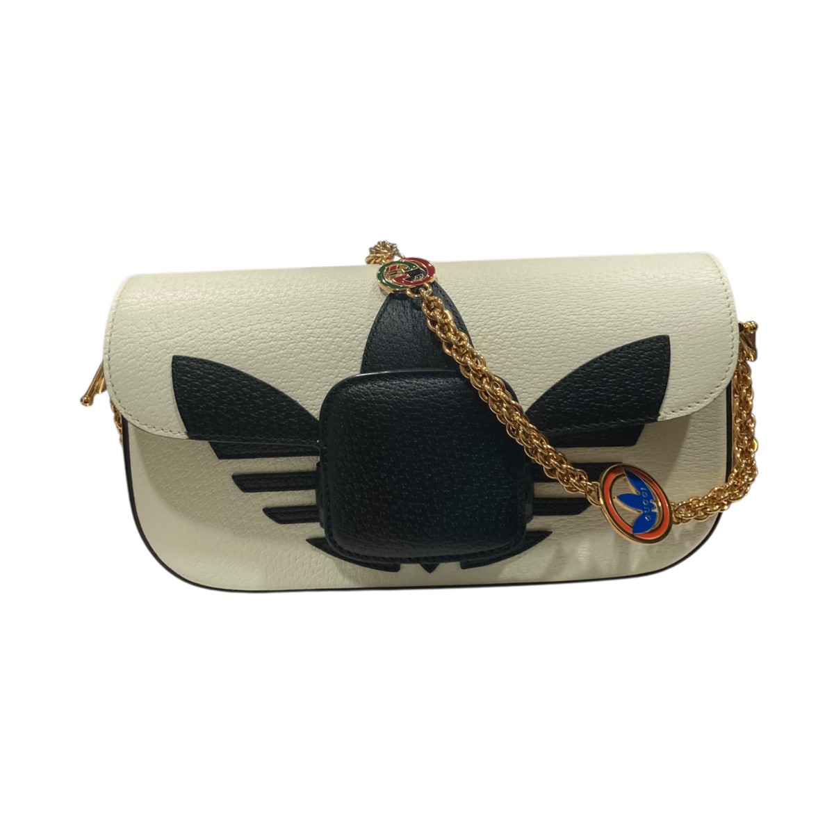 【中古】GUCCI×adidas 2WAYショルダーバッグ 722009 白いこと×黒いこと 【020226】（グッチ×アディダス）