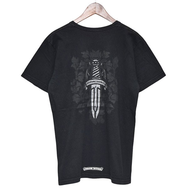 【中古】 CHROME HEARTS　 ダガープリントポケットTシャツ ブラック サイズ：M 【020226】（クロムハーツ）