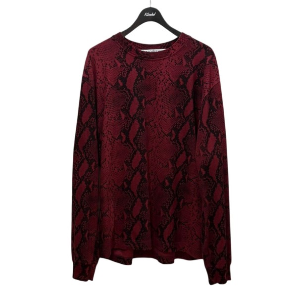 【中古】ALEXANDER WANG パイソン柄ロンＴ ボルドーワイン 大きさ：L 【020226】（アレキサンダーワン）