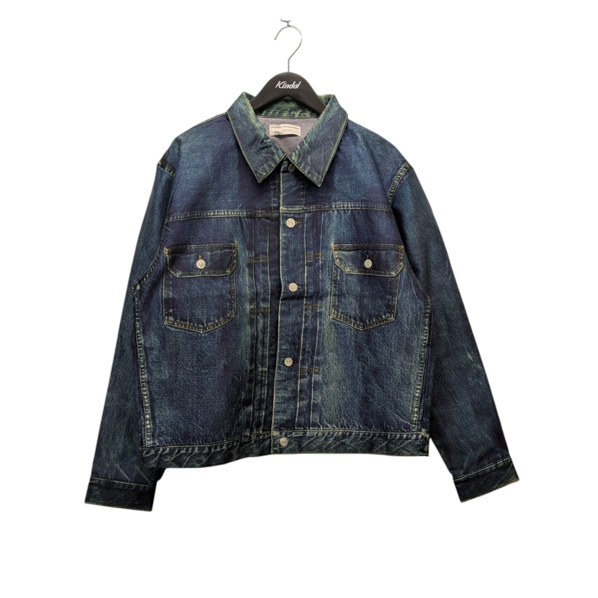 【中古】 TOLQ×藤原裕(Yutaka．F) Trompe L’oeil Printed Jacket(1950 Type-2 T-Back) 転写デニムジャケット TA-2004 インディゴ サイズ：40 【価格見直し】