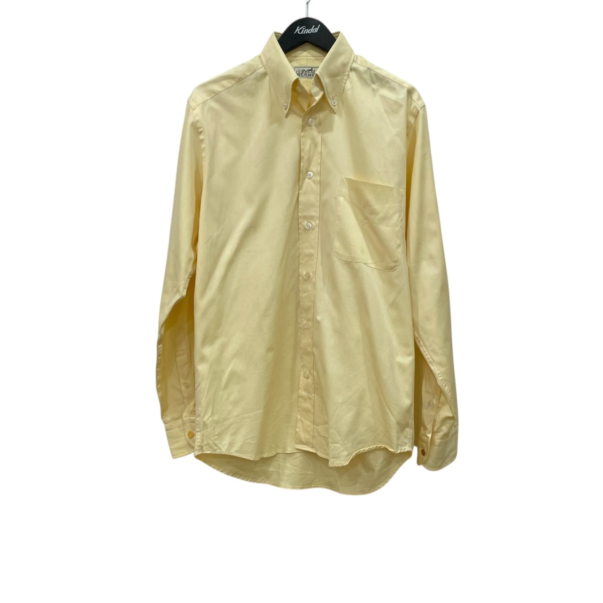 【中古】 HERMES 長袖シャツ イエロー サイズ：38 【価格見直し】