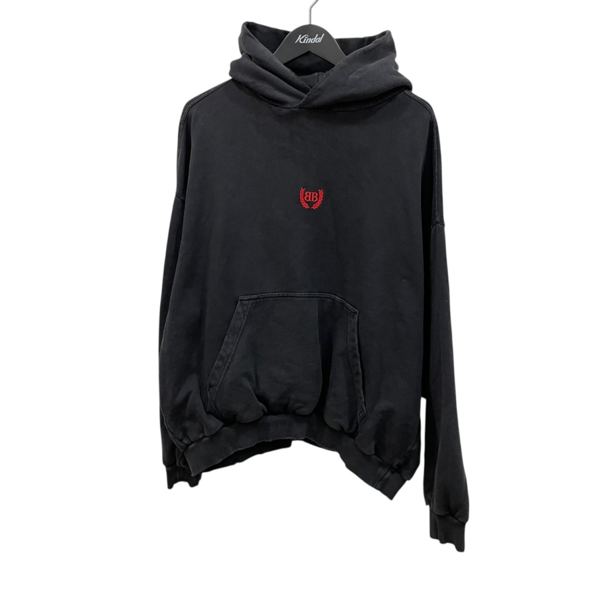 【中古】 BALENCIAGA Layered Faded Hoodie パーカー 767877 グレー サイズ：M 【価格見直し】