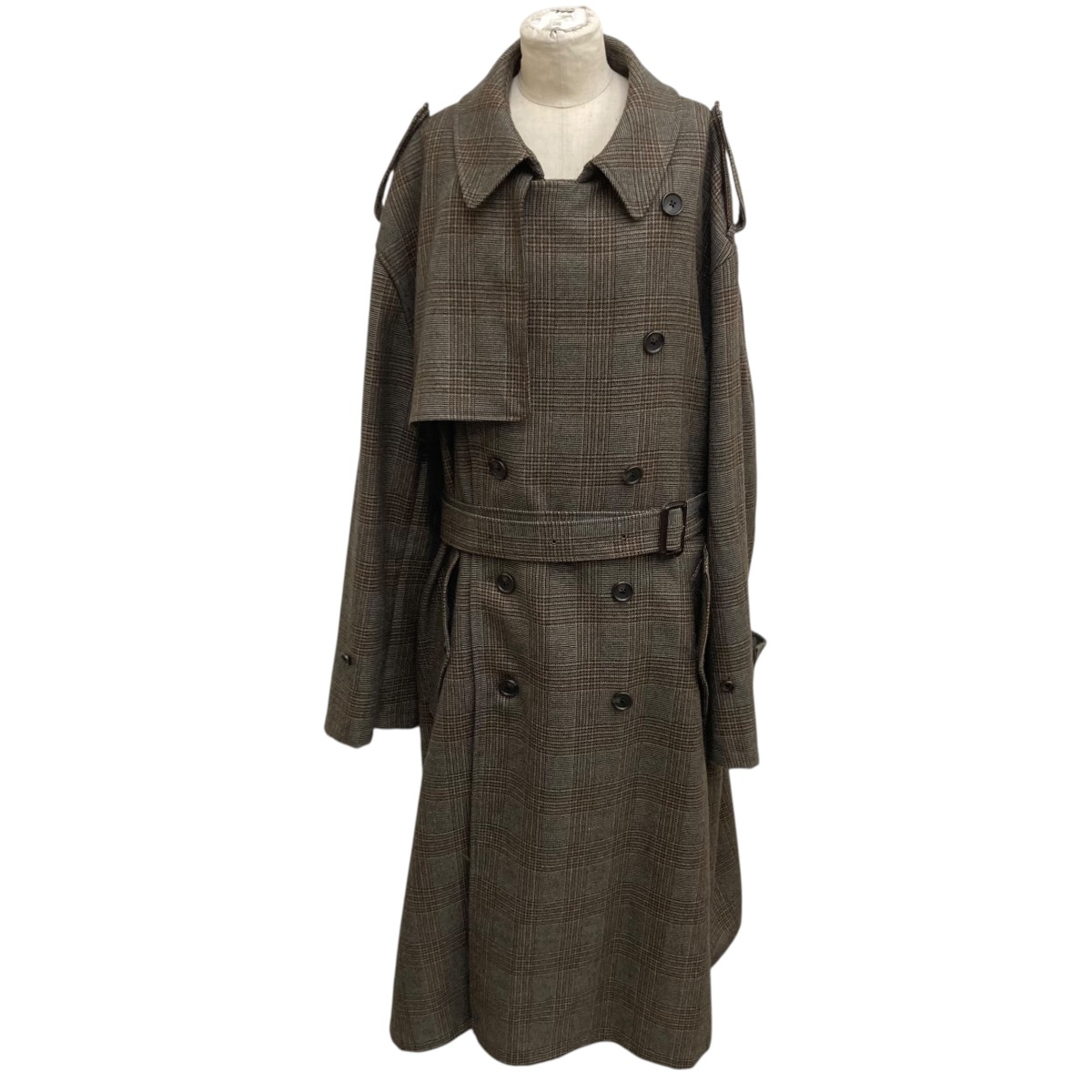 【中古】 stein　 OVERSIZED OVERLAPED TRENCH COAT コート 274-2 ブラウン サイズ：M 【030226】（シュタイン）