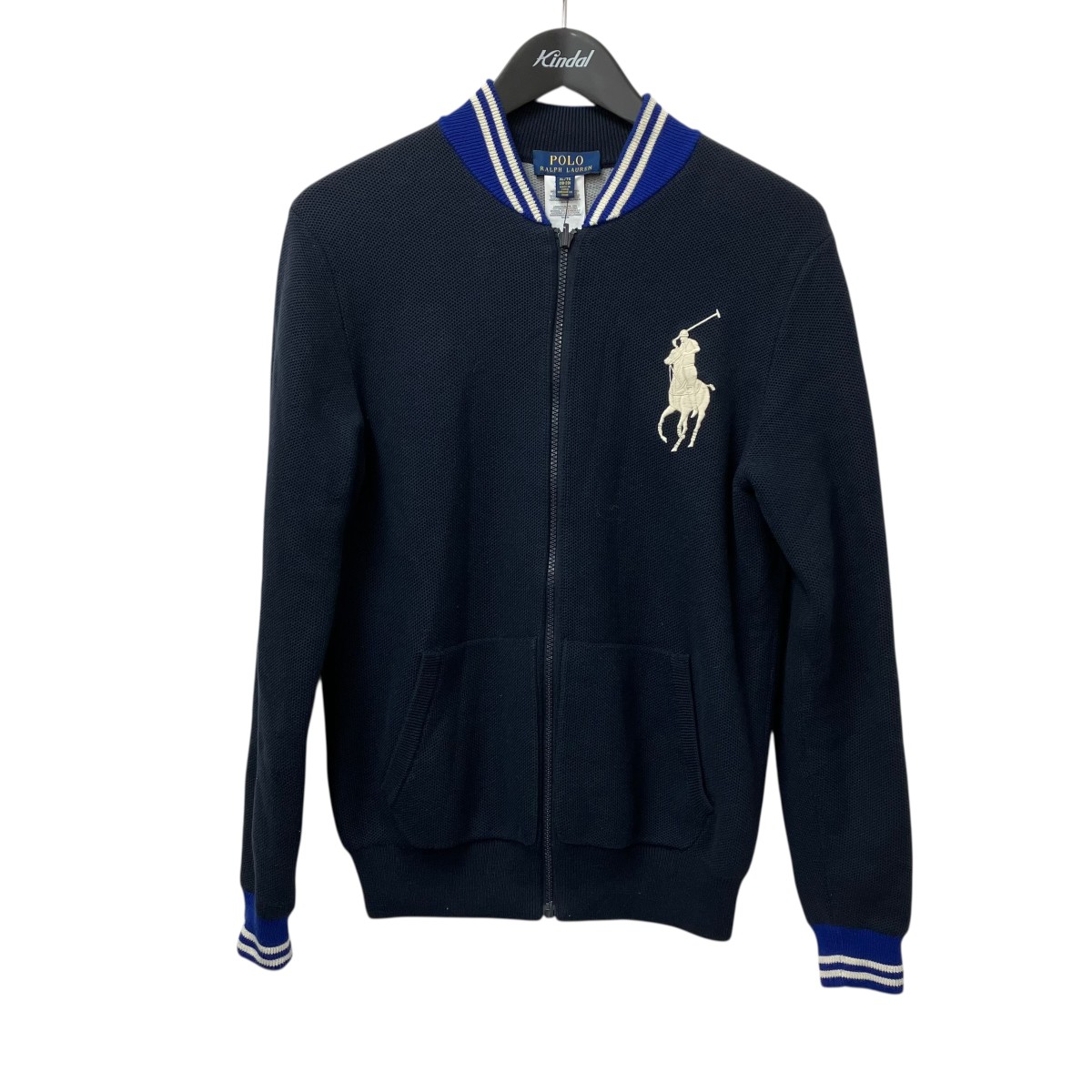 【中古】POLO RALPH LAUREN　カーディガン 323745659001 ネイビー サイズ：XL 【030226】（ポロラルフローレン）｜ブランド古着のカインドオル
