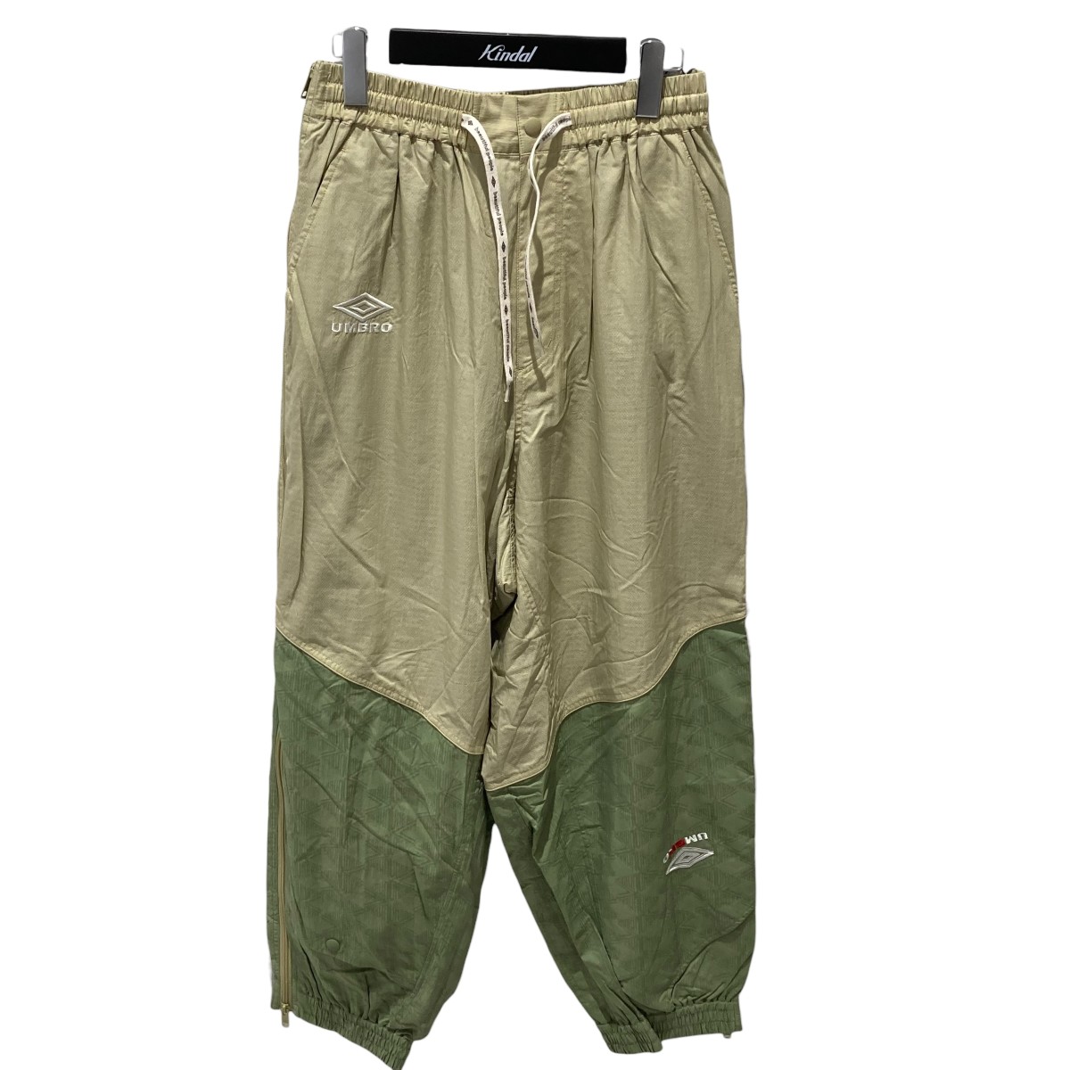 【中古】beautiful people&times;UMBRO2WAY TRACK PANTS トラックパンツ 1515105042 グリーン サイズ：40【価格見直し】｜ブランド古着のカインドオル