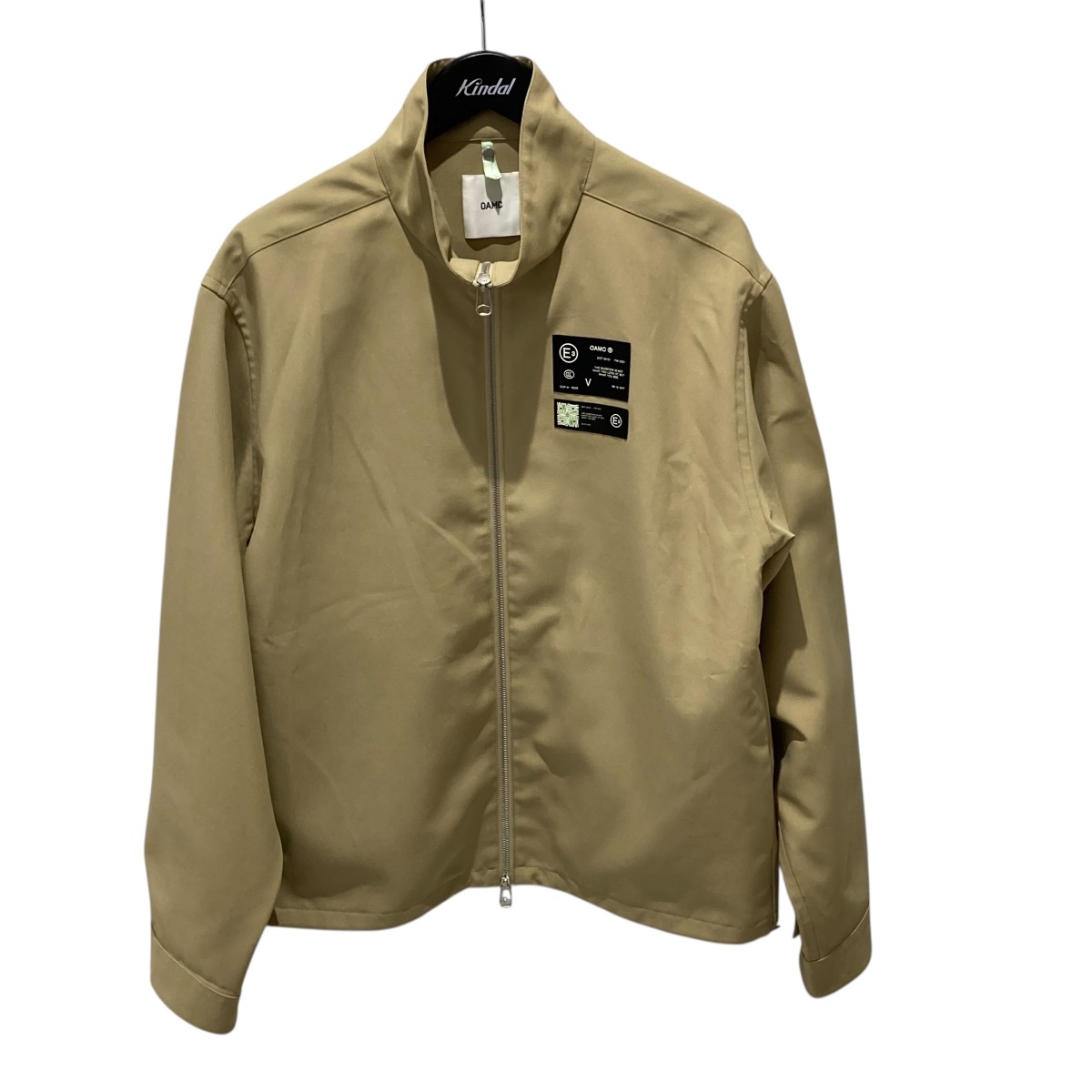 【中古】 OAMC 21AW SYSTEM FULL ZIP SHIRT ジップアップジャケット OAMT601368 ベージュ サイズ：S 【価格見直し】