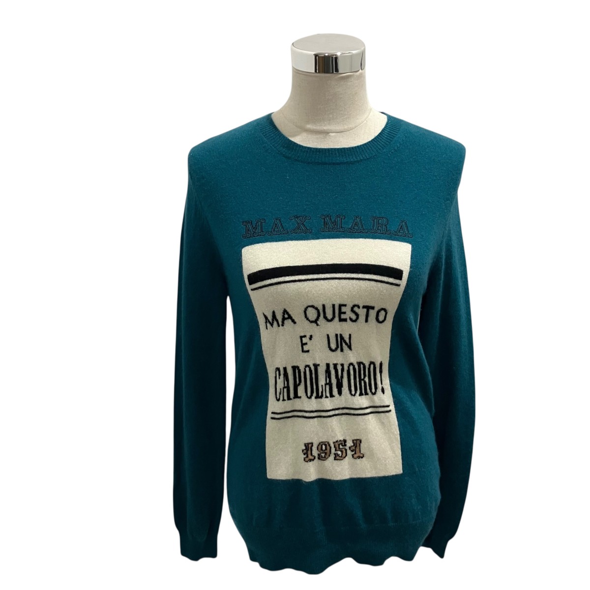 【中古】MaxMara クルーネックニット 13661813 スカイブルー サイズ：M 【030226】（マックスマーラ）