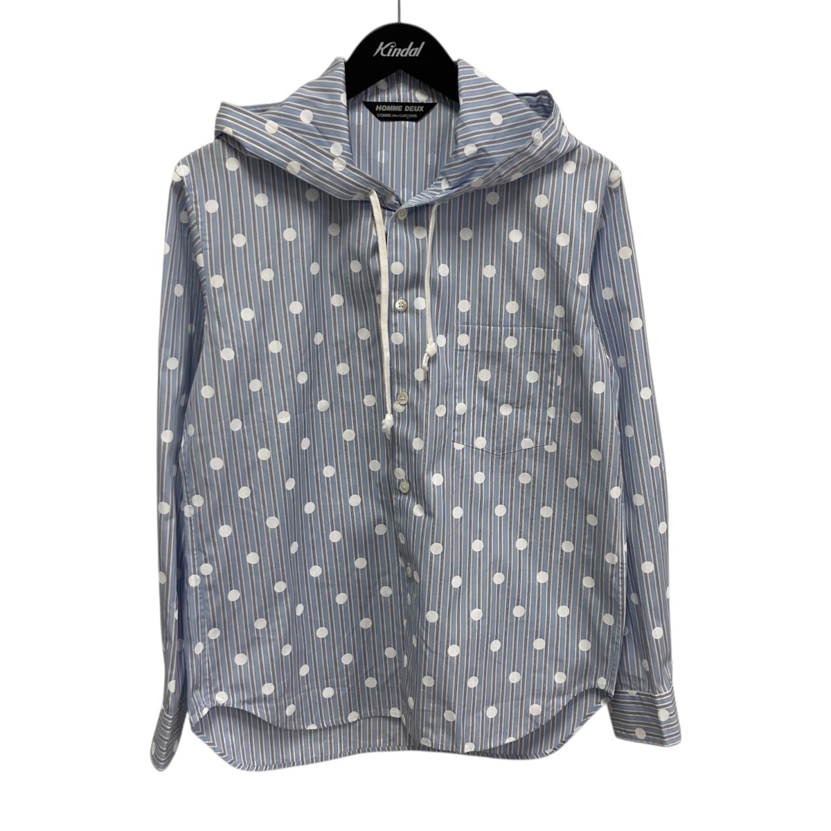 【中古】 COMME des GARCONS HOMME DEUX　 フードシャツ DK-B041 ブルー サイズ：XS 【030226】（コムデギャルソンオムドゥ）