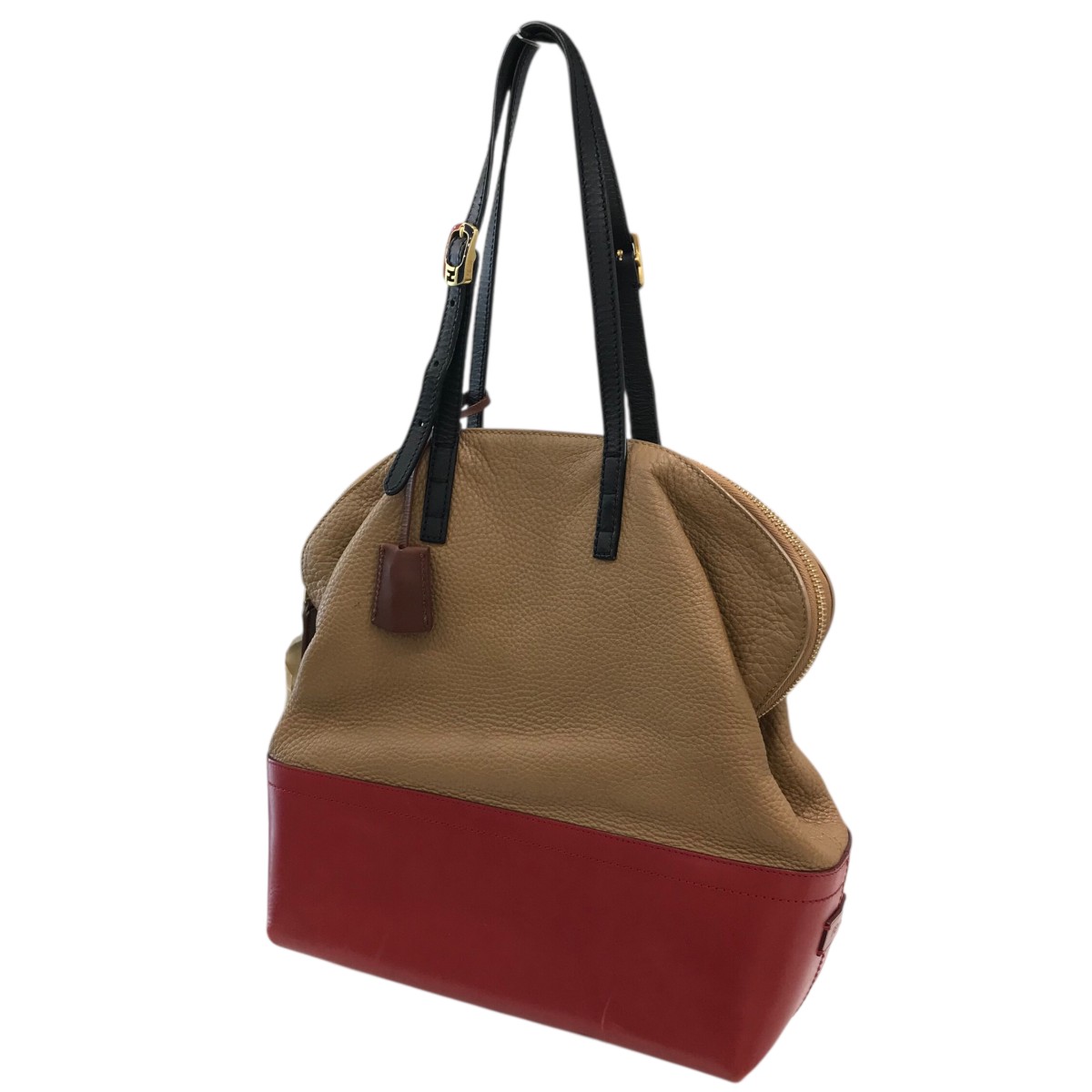 【中古】FENDIセレリアトートバッグ 8BN232 ベージュ&times;オレンジ【価格見直し】｜ブランド古着のカインドオル
