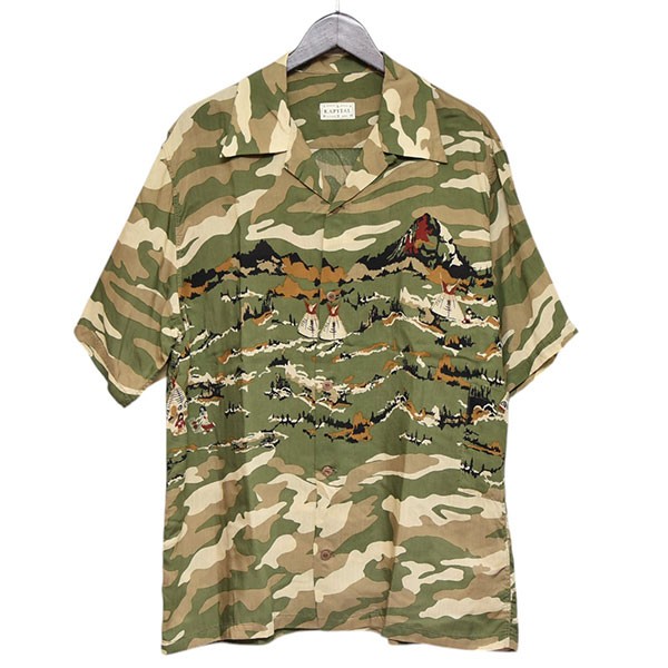 【中古】 KAPITAL　 カモフラアロハシャツ　K2006SS207 カーキ サイズ：4 【030226】（キャピタル）