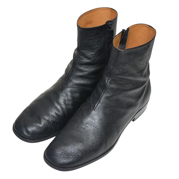 【中古】 H BEAUTY＆YOUTH　 ナロー ジップ ブーツ　レザーサイドジップブーツ　14316000000 ブラック サイズ：9E 【030226】（エイチビューティアンドユース）